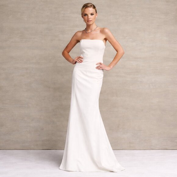 Vintage 90s 00s Nicole Miller Strapless Bridal Gown NWT
